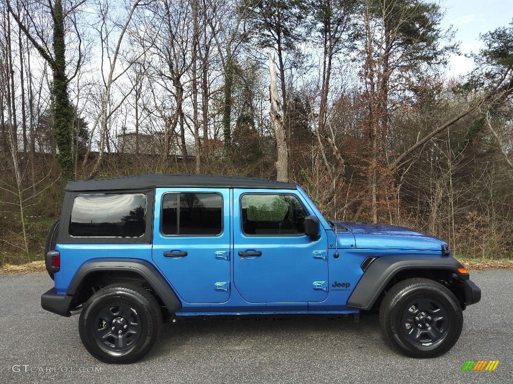 2023 Wrangler Unlimited Sport 4x4 - Hydro Blue Pearl / Black photo #5