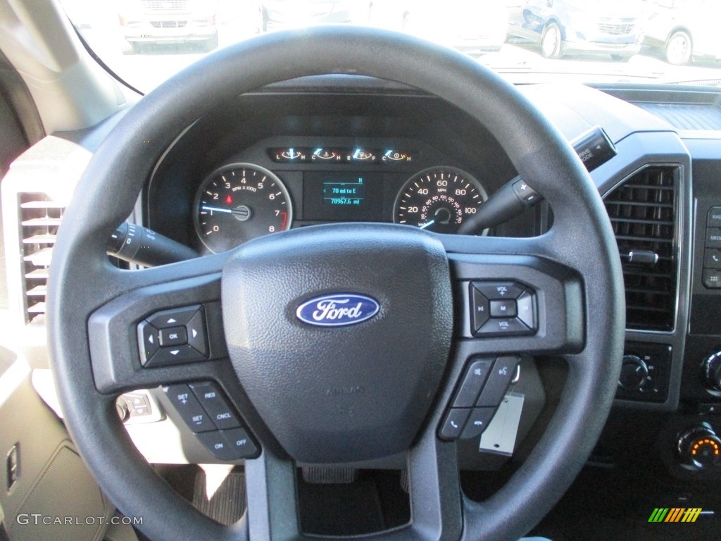 2018 Ford F150 XLT SuperCrew 4x4 Earth Gray Steering Wheel Photo #145694687