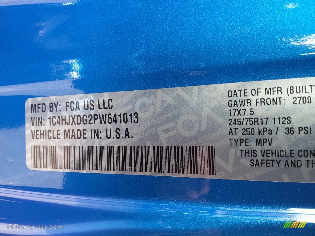 2023 Wrangler Unlimited Sport 4x4 - Hydro Blue Pearl / Black photo #28