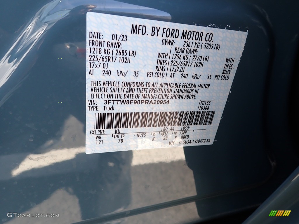 2023 Ford Maverick XLT AWD Color Code Photos