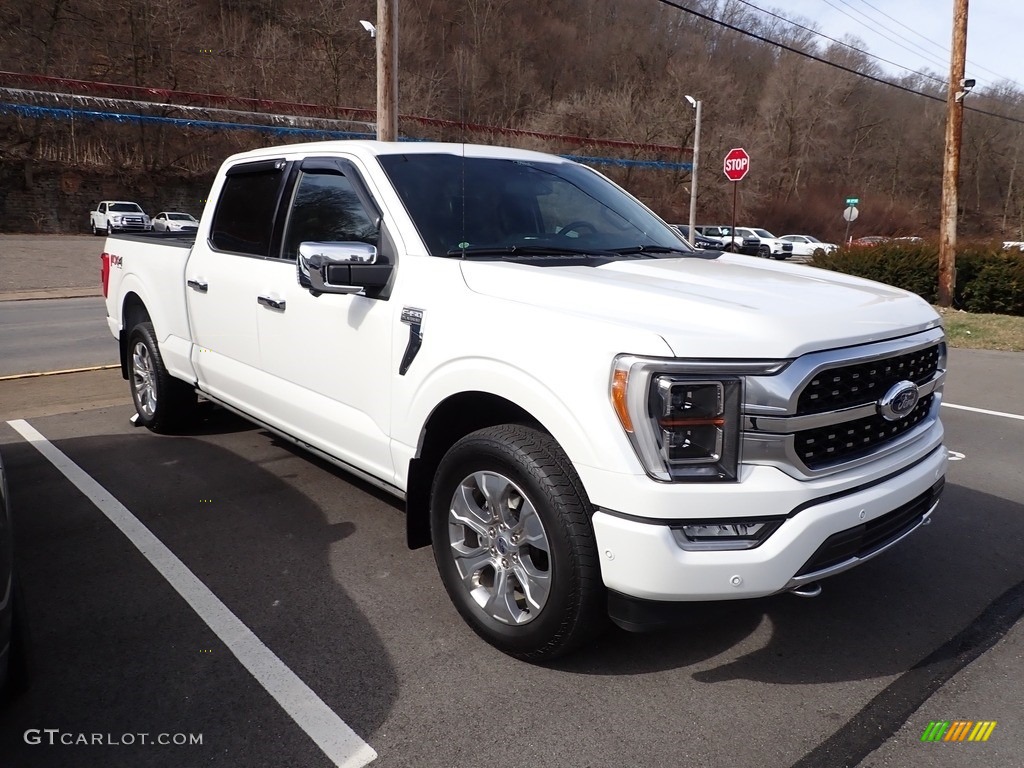 2021 F150 Platinum SuperCrew 4x4 - Star White / Black photo #2