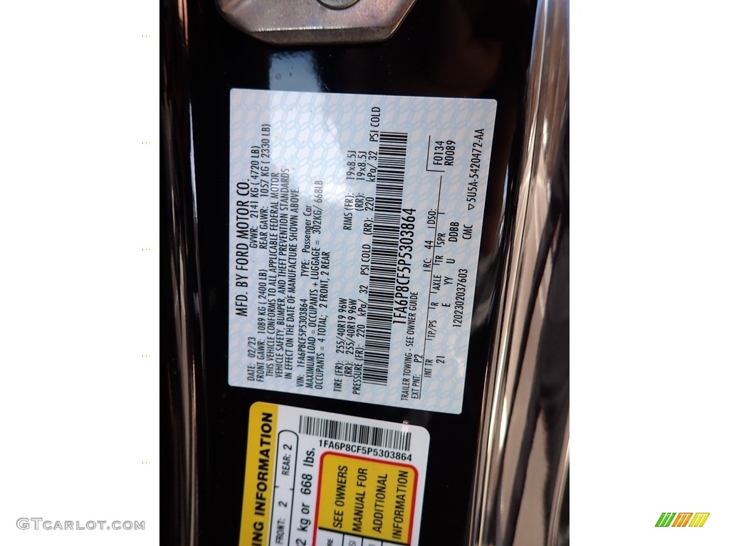 2023 Mustang Color Code P2 for Mischievous Purple Metallic Photo #145696289
