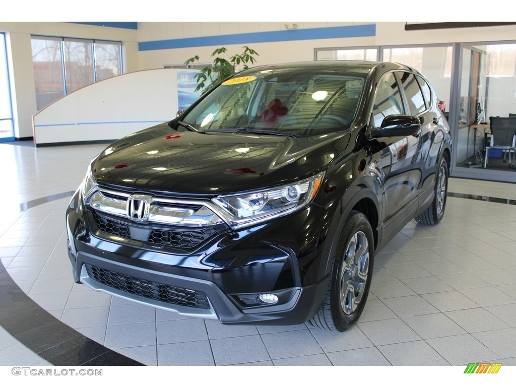 2018 CR-V EX AWD - Crystal Black Pearl / Black photo #1