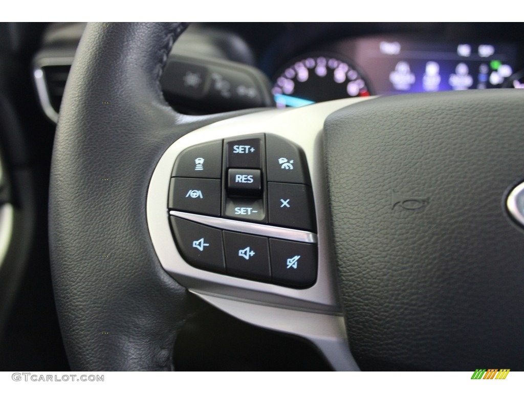 2021 Ford Explorer XLT 4WD Ebony Steering Wheel Photo #145696832