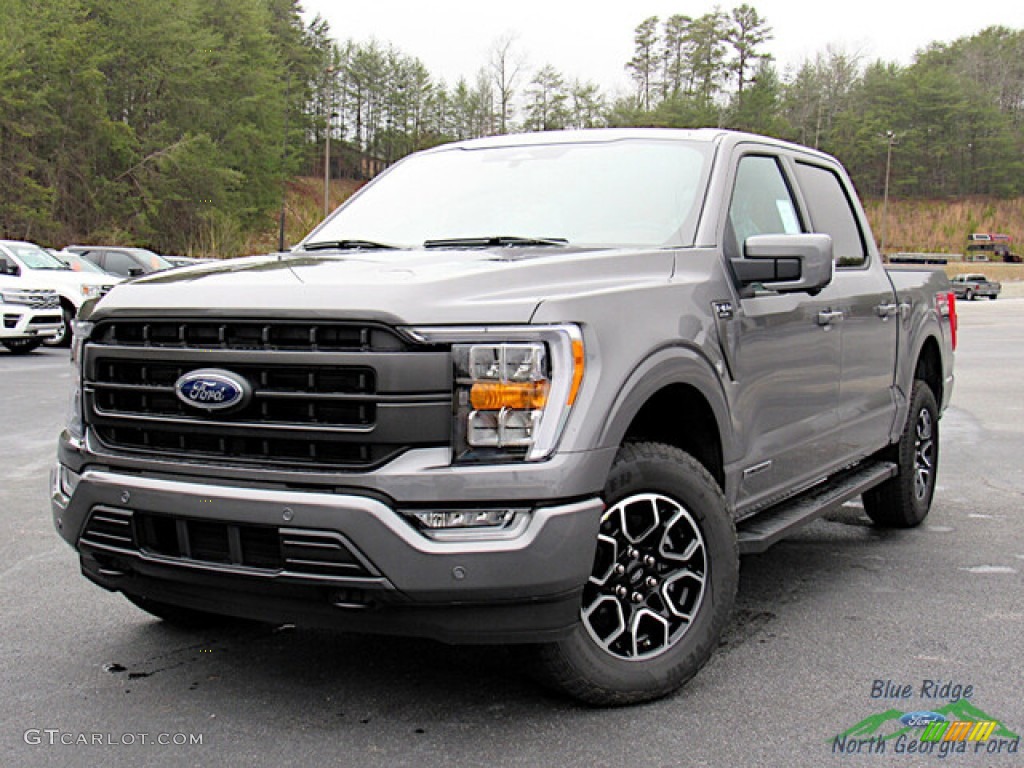 Carbonized Gray Metallic 2023 Ford F150 Lariat SuperCrew 4x4 Exterior Photo #145697199