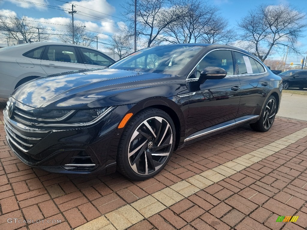 Deep Black Pearl 2021 Volkswagen Arteon SEL Premium R-Line 4Motion Exterior Photo #145697201