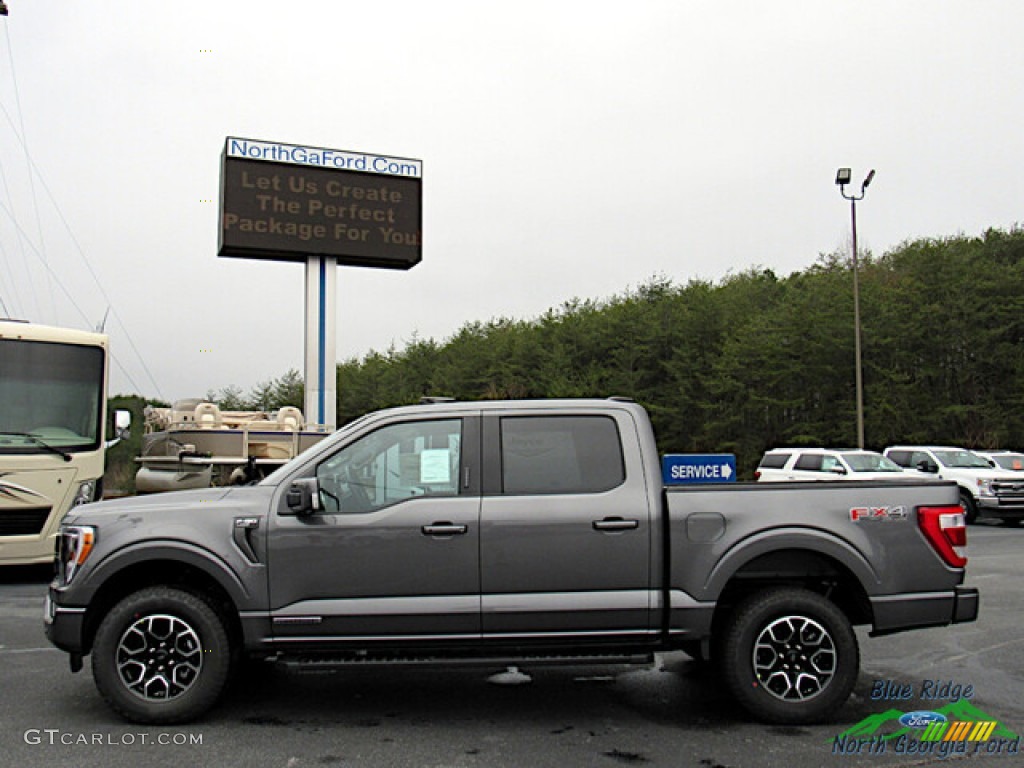 Carbonized Gray Metallic 2023 Ford F150 Lariat SuperCrew 4x4 Exterior Photo #145697219