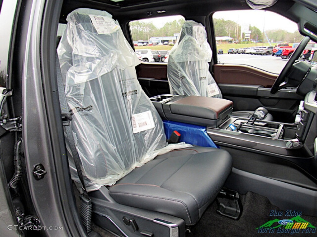 Black Interior 2023 Ford F150 Lariat SuperCrew 4x4 Photo #145697366