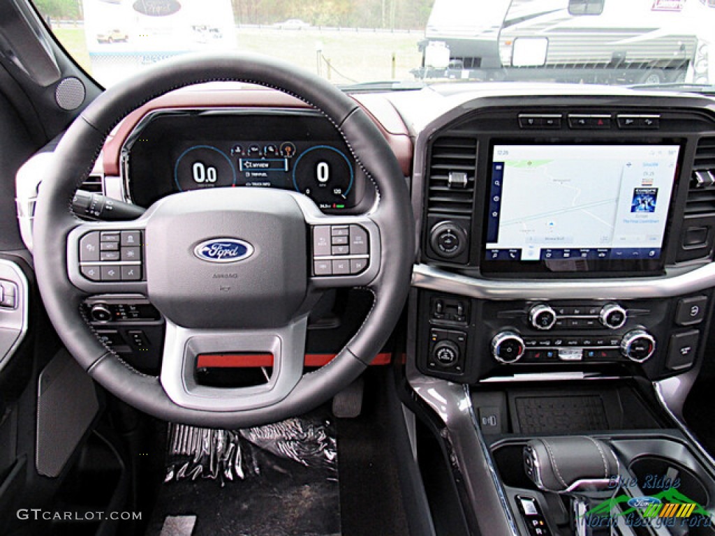 2023 Ford F150 Lariat SuperCrew 4x4 Black Dashboard Photo #145697417