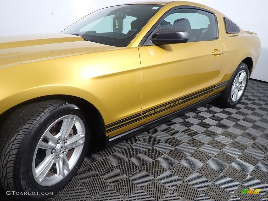 2010 Mustang V6 Coupe - Sunset Gold Metallic / Charcoal Black photo #9