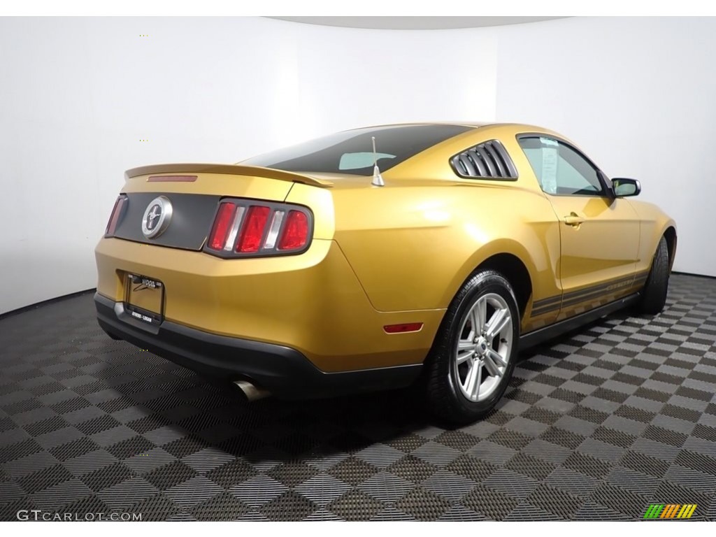 2010 Mustang V6 Coupe - Sunset Gold Metallic / Charcoal Black photo #14