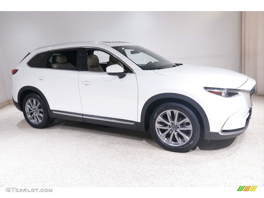 2020 CX-9 Grand Touring AWD - Snowflake White Pearl Mica / Sand photo #1