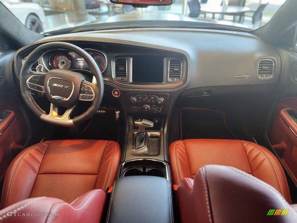 2022 Dodge Charger SRT Hellcat Widebody Black/Demonic Red Dashboard Photo #145699711