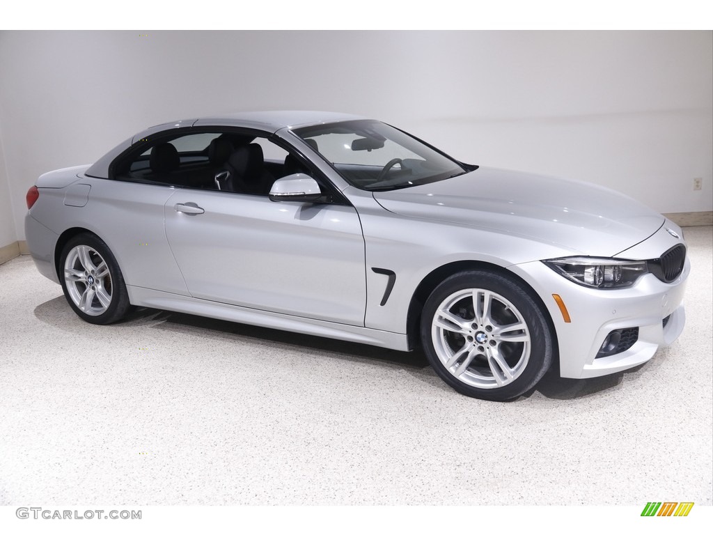 2019 4 Series 430i xDrive Convertible - Glacier Silver Metallic / Black photo #2