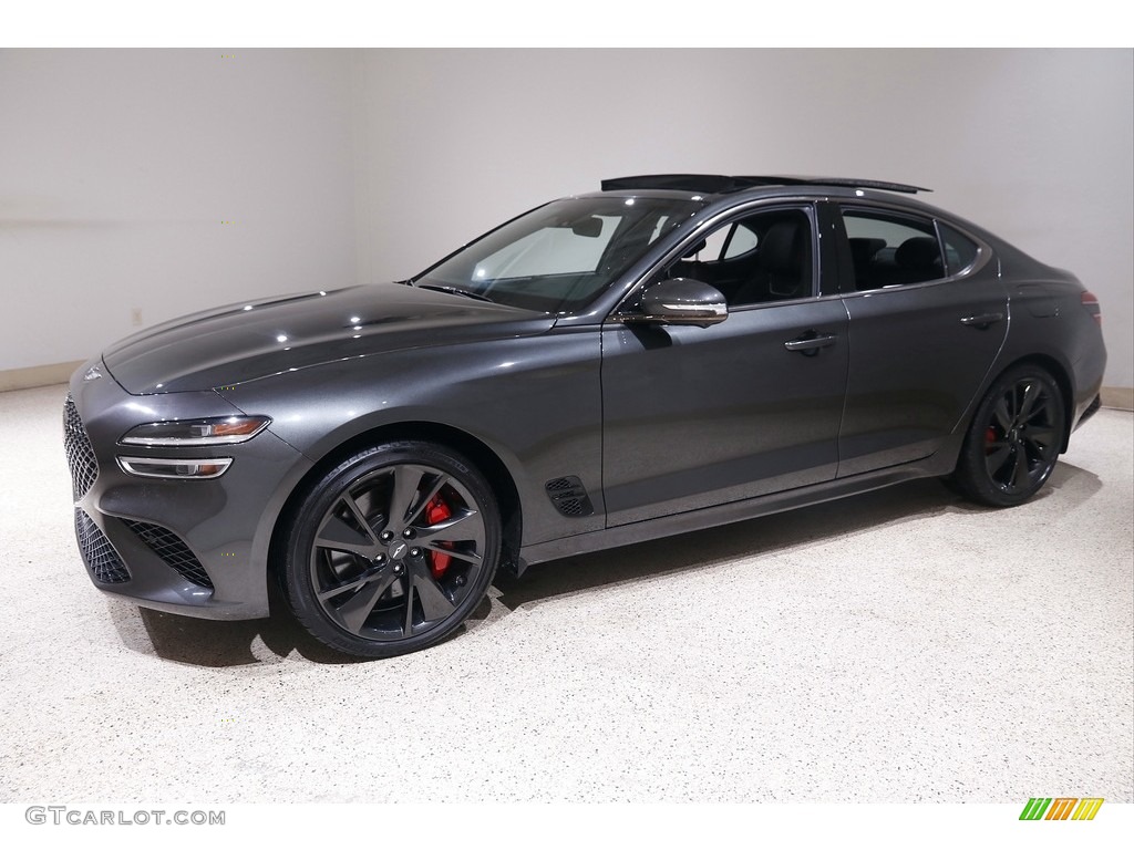 Makalu Gray 2022 Genesis G70 3.3T AWD Exterior Photo #145701093