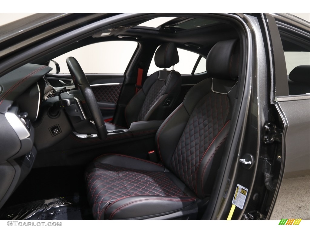 Black Interior 2022 Genesis G70 3.3T AWD Photo #145701141