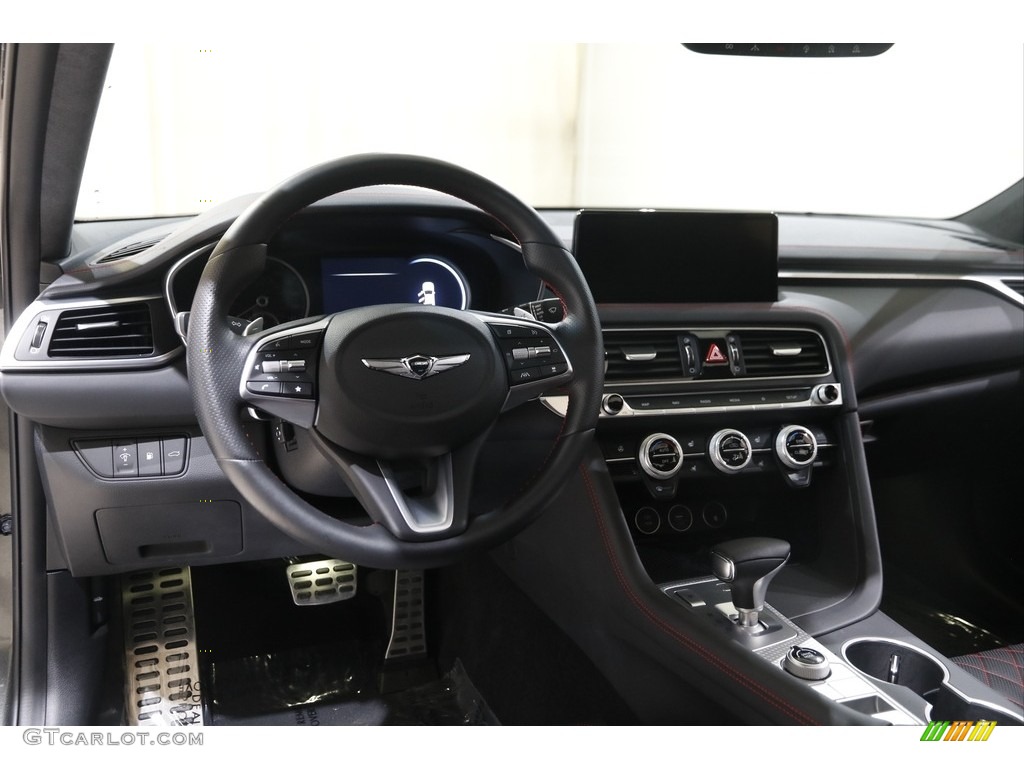 2022 Genesis G70 3.3T AWD Black Dashboard Photo #145701156