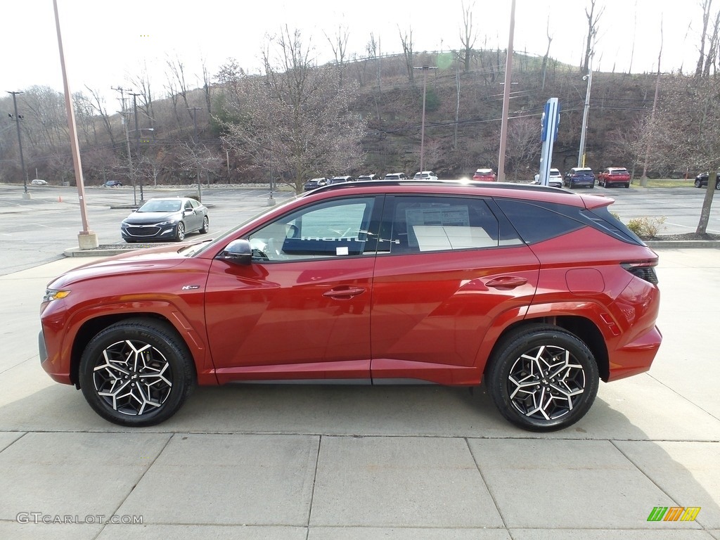 Red Crimson Metallic 2023 Hyundai Tucson N-Line AWD Exterior Photo #145701669