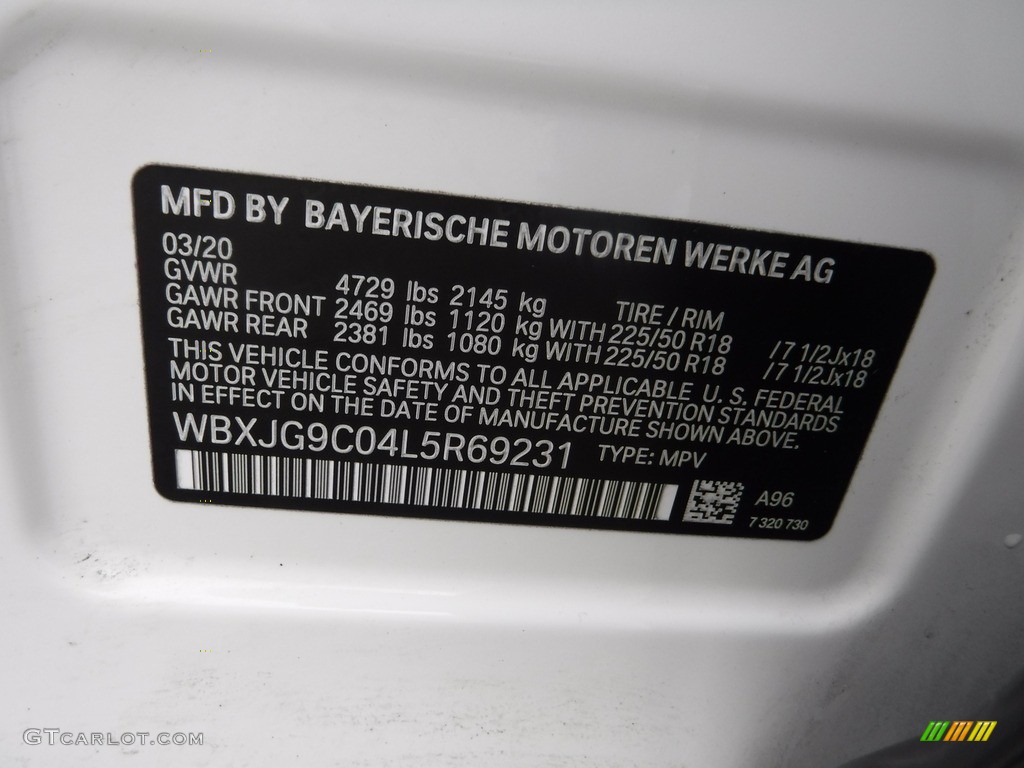 2020 X1 xDrive28i - Alpine White / Oyster/Black photo #31