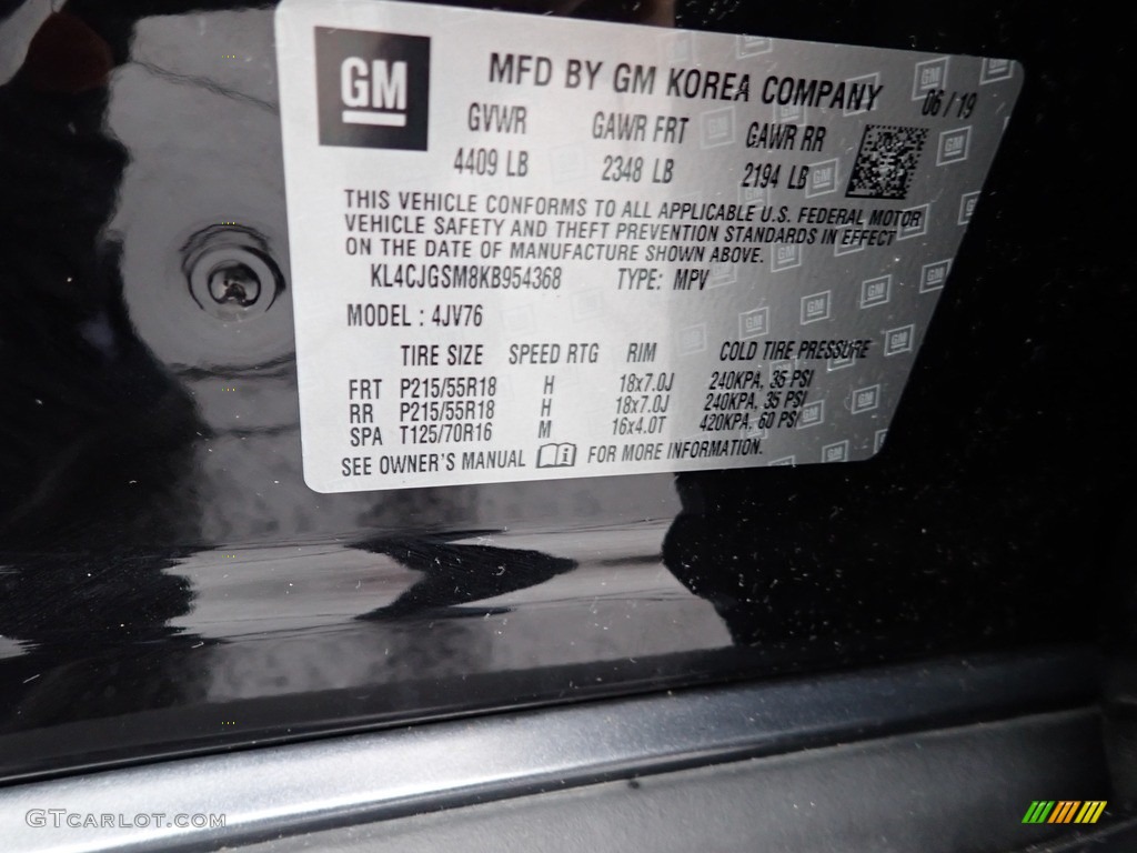 2019 Encore Essence AWD - Ebony Twilight Metallic / Ebony photo #30