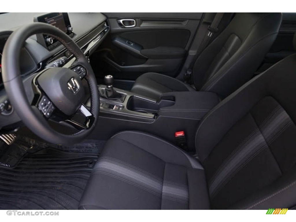 Black Interior 2023 Honda Civic Sport Hatchback Photo #145705764