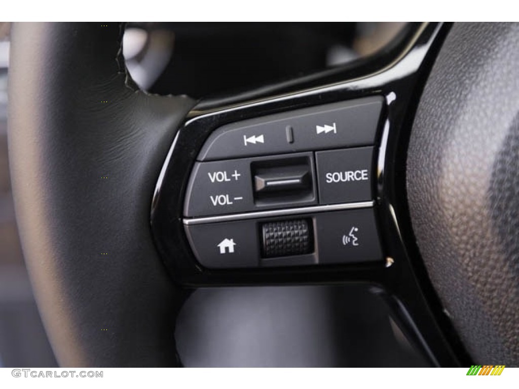2023 Honda Civic Sport Hatchback Black Steering Wheel Photo #145705809
