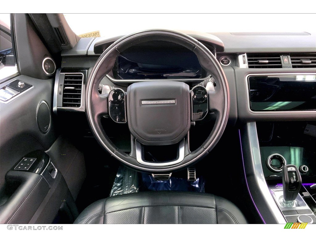 2021 Land Rover Range Rover Sport HSE Silver Edition Ebony Steering Wheel Photo #145707319