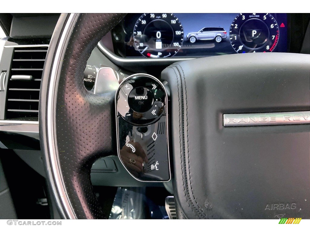 2021 Land Rover Range Rover Sport HSE Silver Edition Ebony Steering Wheel Photo #145707739