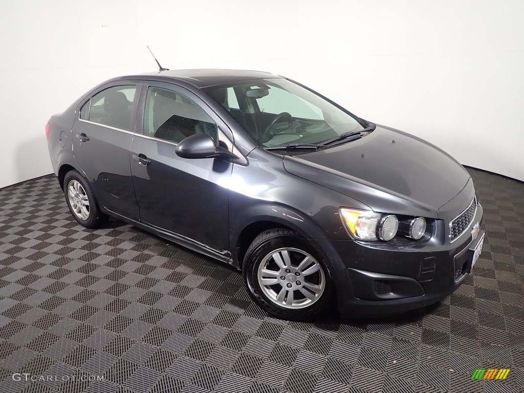 2014 Sonic LT Sedan - Ashen Gray Metallic / Jet Black/Dark Titanium photo #3