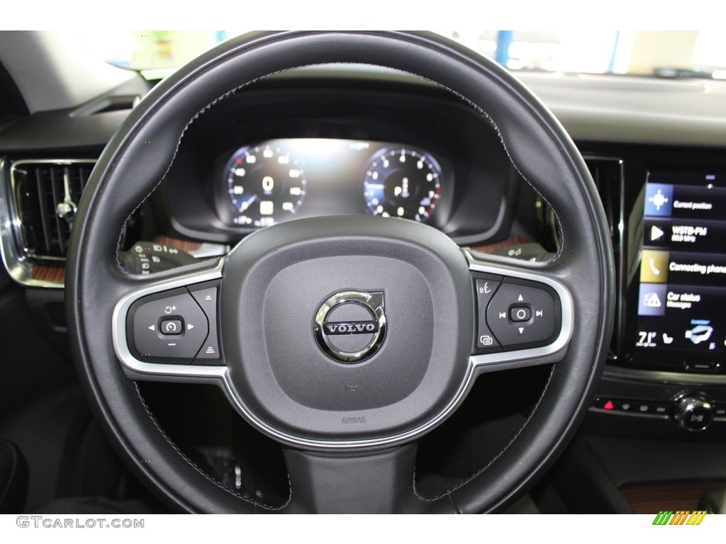 2022 Volvo S60 B5 Momentum Charcoal Steering Wheel Photo #145708880