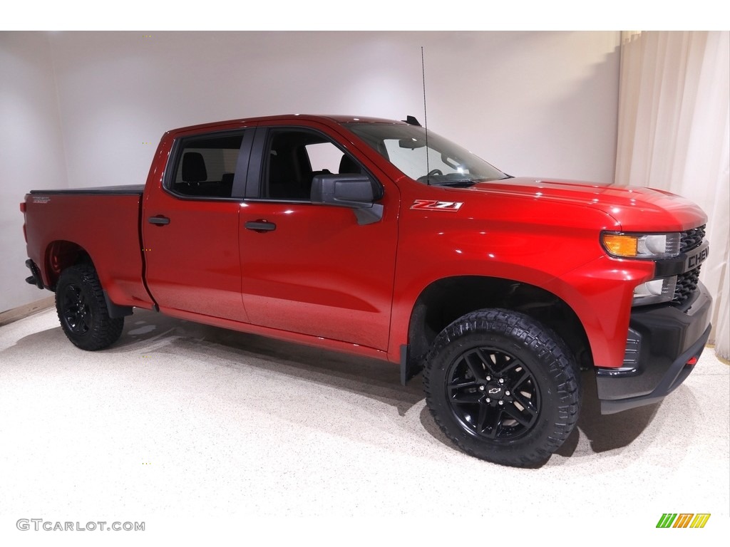 Cherry Red Tintcoat 2021 Chevrolet Silverado 1500 Custom Trail Boss Crew Cab 4x4 Exterior Photo #145709093