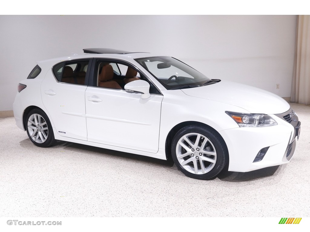 2017 CT 200h Hybrid - Eminent White Pearl / Caramel photo #1
