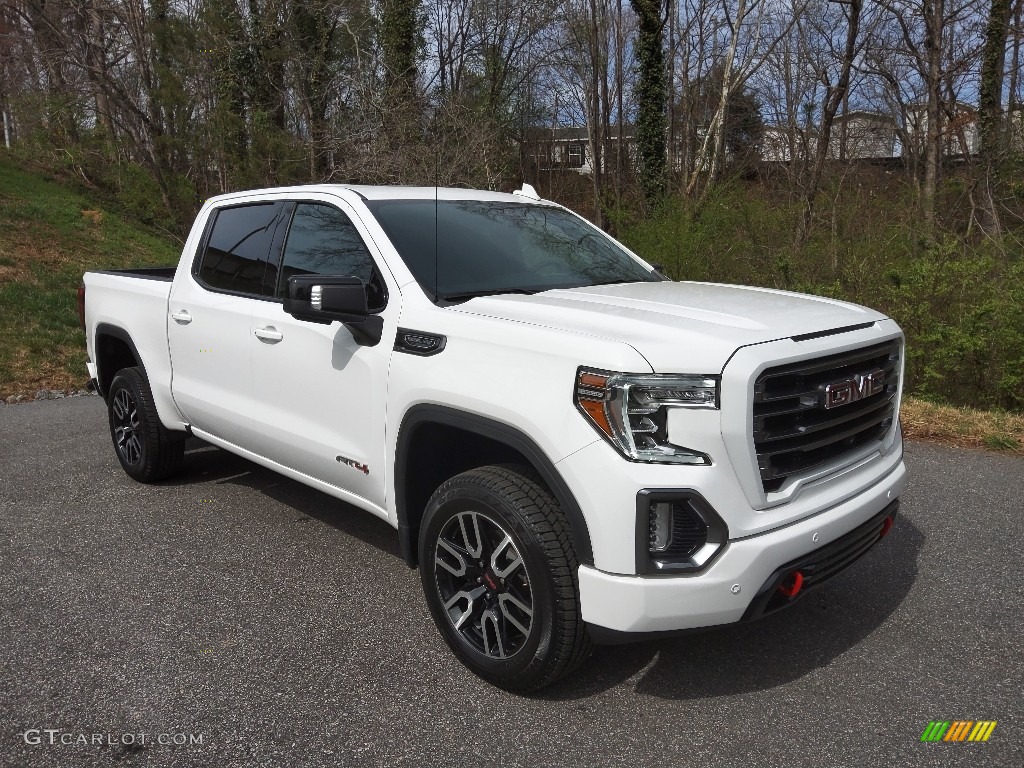 Summit White 2021 GMC Sierra 1500 AT4 Crew Cab 4WD Exterior Photo #145712236