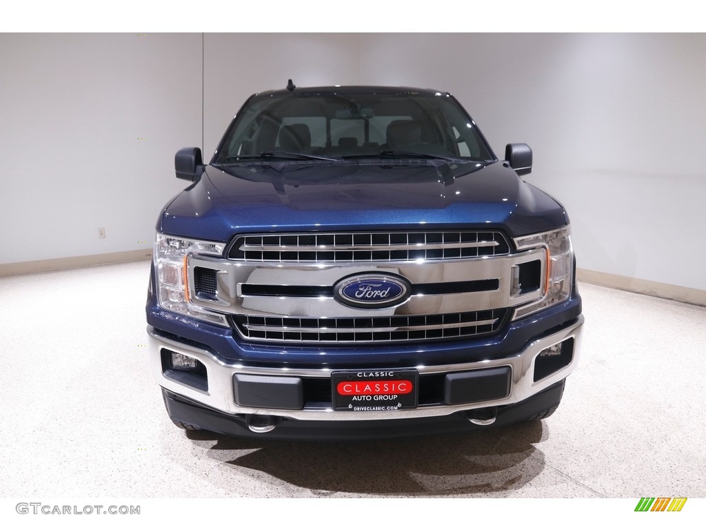 2019 F150 XLT SuperCab 4x4 - Blue Jeans / Earth Gray photo #2