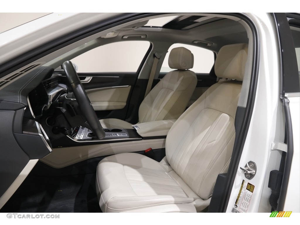 2019 A6 3.0 TFSI Premium Plus quattro - Ibis White / Pearl Beige photo #5