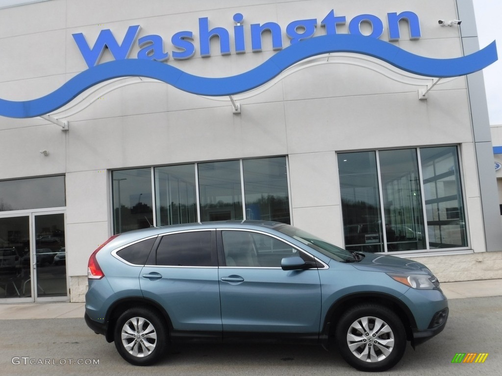 2014 CR-V EX AWD - Mountain Air Metallic / Beige photo #2