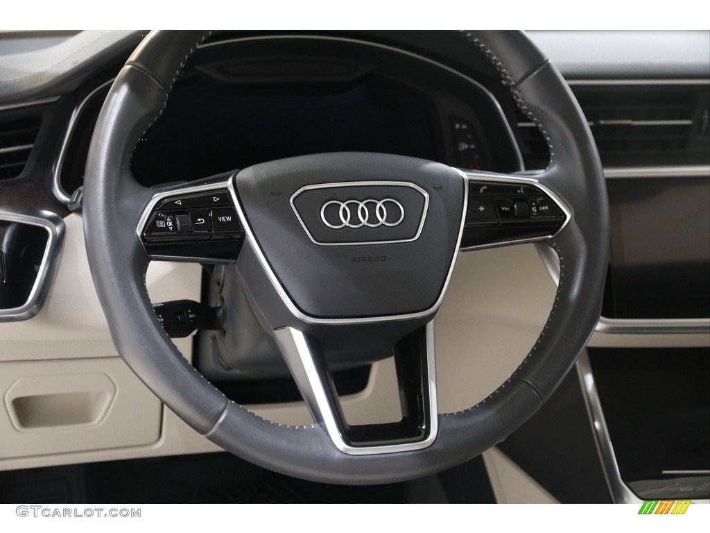 2019 A6 3.0 TFSI Premium Plus quattro - Ibis White / Pearl Beige photo #7