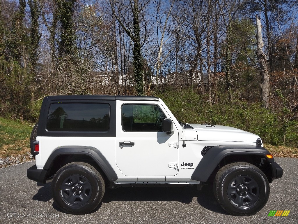 Bright White 2023 Jeep Wrangler Sport 4x4 Exterior Photo #145714435