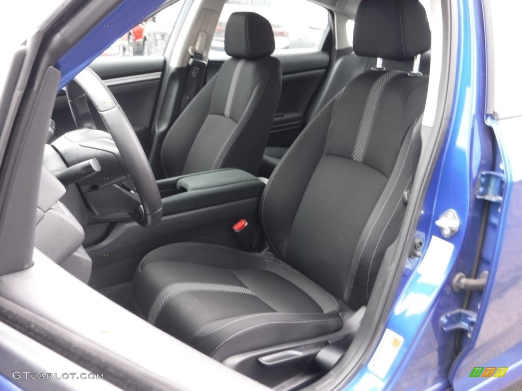 2020 Civic LX Sedan - Aegean Blue Metallic / Black photo #12