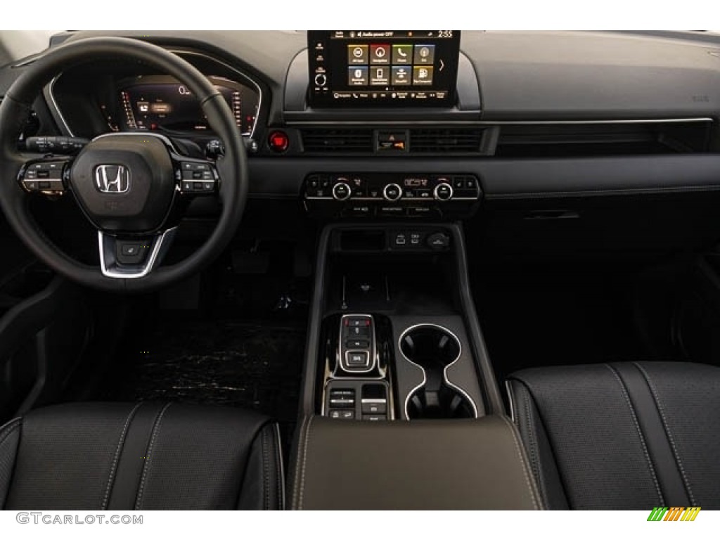 2023 Honda Pilot Elite AWD Black Dashboard Photo #145715242