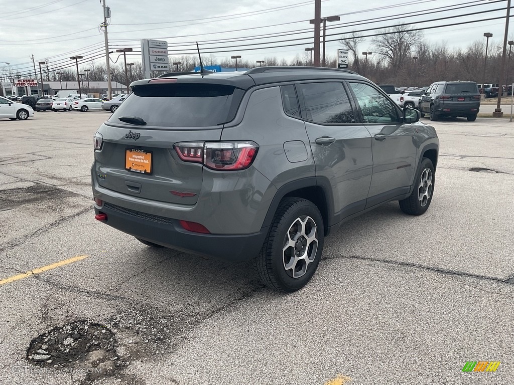 2022 Compass Trailhawk 4x4 - Sting Gray / Black/Ruby Red photo #8