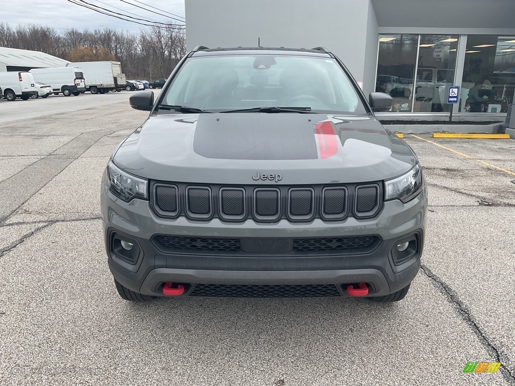 2022 Compass Trailhawk 4x4 - Sting Gray / Black/Ruby Red photo #10