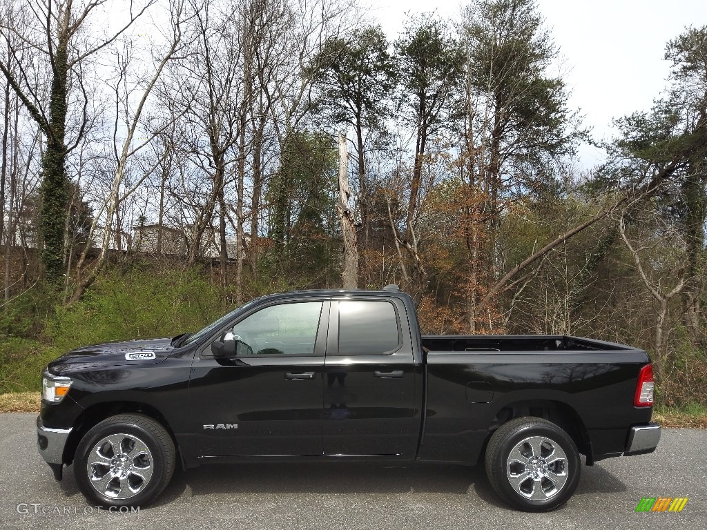 Diamond Black Crystal Pearl 2023 Ram 1500 Big Horn Quad Cab 4x4 Exterior Photo #145716037