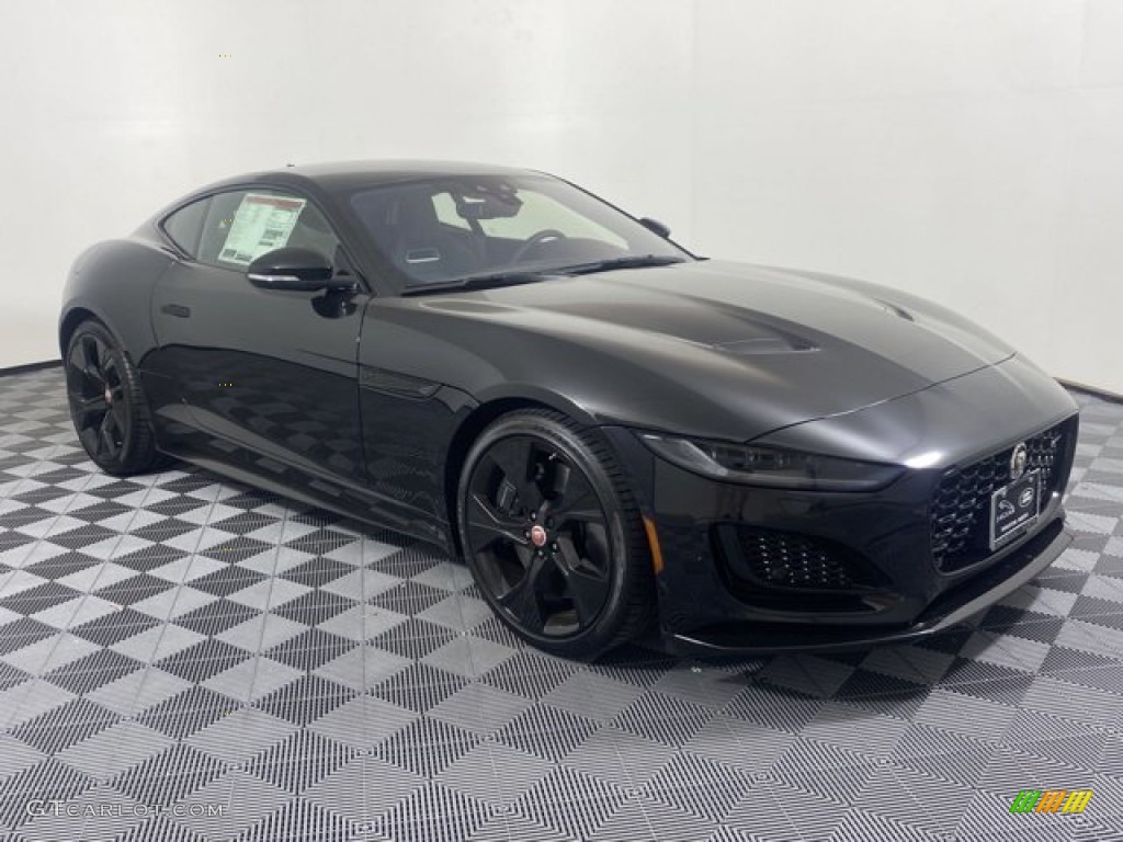 Santorini Black Metallic 2023 Jaguar F-TYPE P450 AWD R-Dynamic Coupe Exterior Photo #145717846