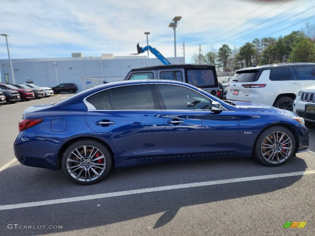 2019 Q50 3.0t AWD - Iridium Blue / Gallery White photo #4