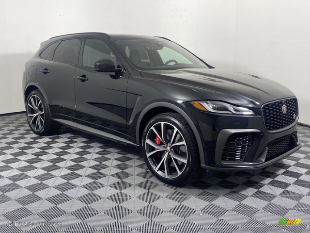 Santorini Black 2023 Jaguar F-PACE SVR Exterior Photo #145718950