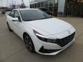 Serenity White 2023 Hyundai Elantra Limited Exterior