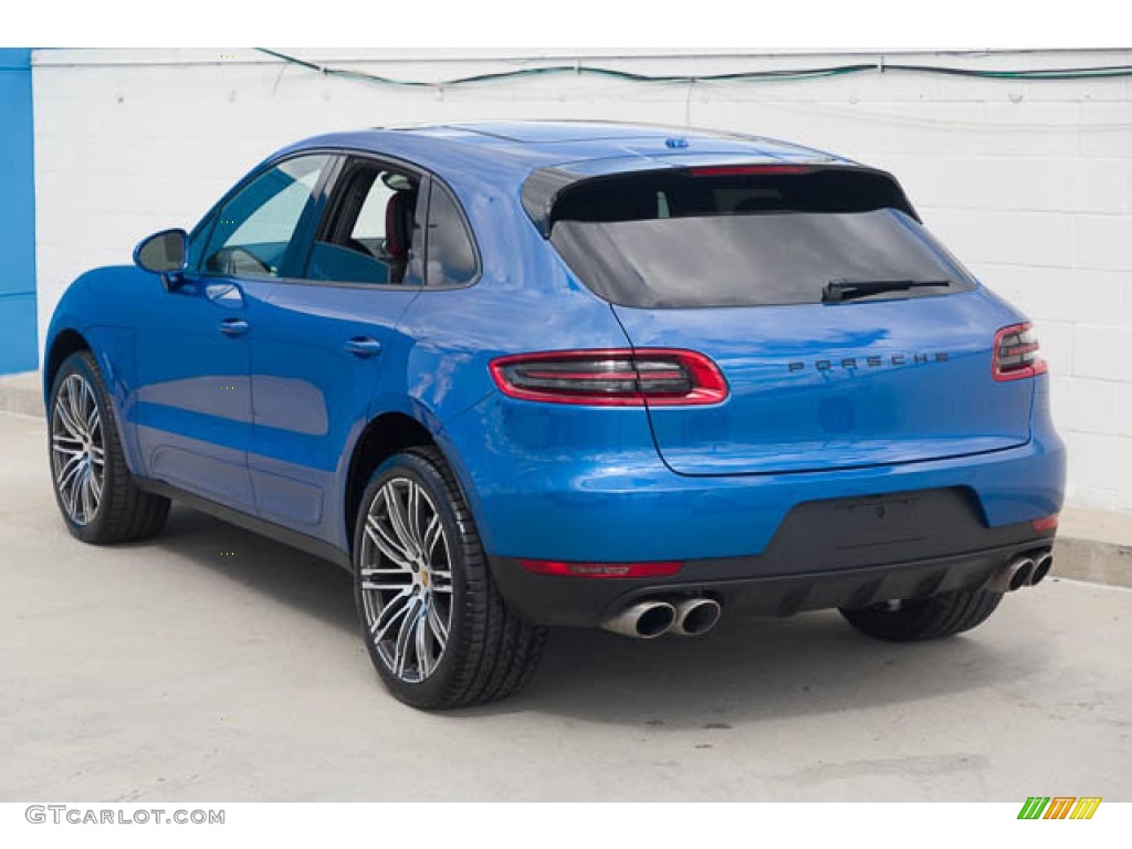 2017 Macan S - Sapphire Blue Metallic / Black/Garnet Red photo #2