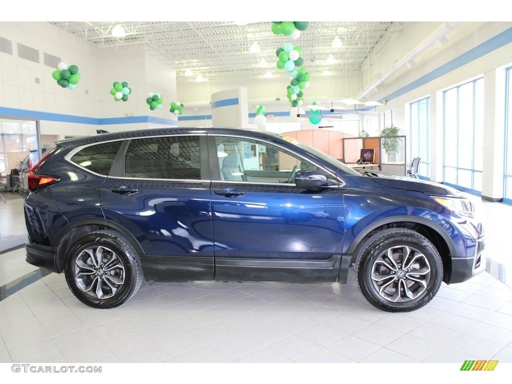 2020 CR-V EX-L AWD - Obsidian Blue Pearl / Gray photo #4