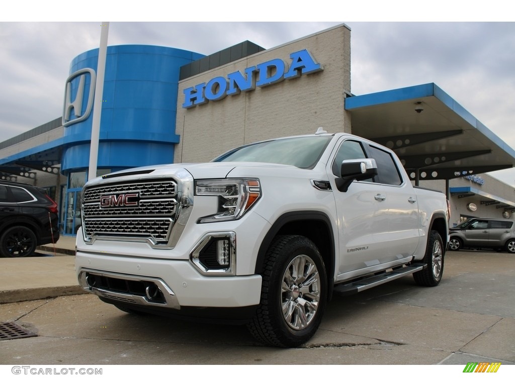 2021 Sierra 1500 Denali Crew Cab 4WD - White Frost Tricoat / Jet Black photo #1